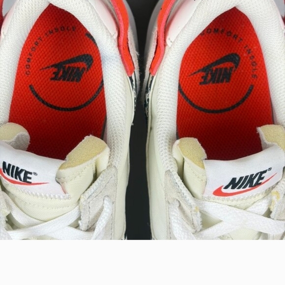 Nike Waffle Debut White Leopard Swoosh Athletic Shoes Womens 8.5 Black Orange - Picture 8 of 9